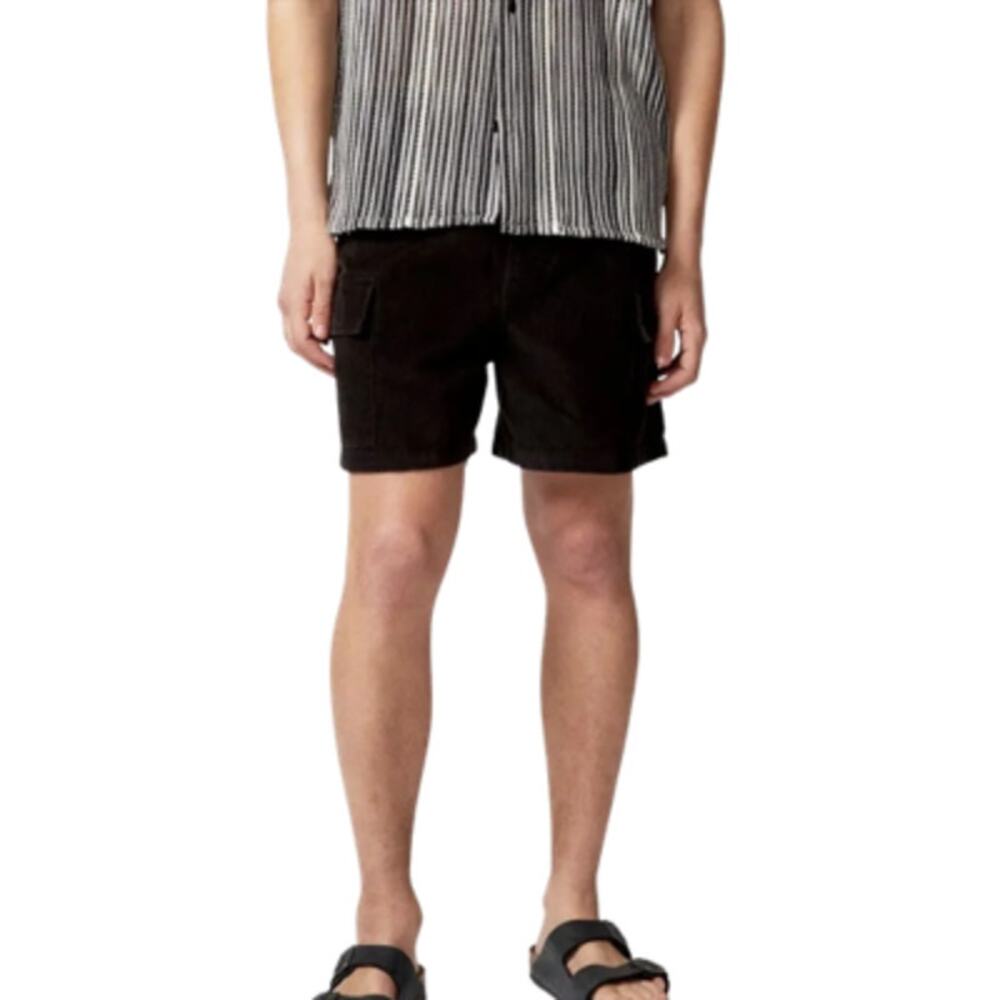 Urban Outfitters Men's Easy Cord Shorts BDG Black Size Small Corduroy Short